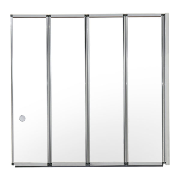 4-fold Tempered Glass Shower Screen Bath Screen For Walk-in Tubs