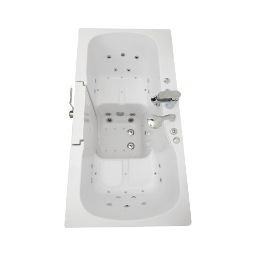 Tub4two Acrylic Walk-in Bathtub With Outward Swing Door, Air + Hydro + Independent Foot Massage 32″x60″ (81cm X 152cm)