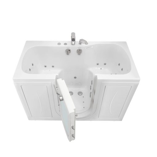 Tub4two Acrylic Walk-in Bathtub With Outward Swing Door, Air + Hydro + Independent Foot Massage 32″x60″ (81cm X 152cm)