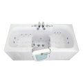 Big4two Two Seat Walk-in Bathtub With Outward Swing Door, Air + Hydro + Independent Foot Massage 36″x80″ (91cm X 203cm)