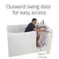 Shak Acrylic Walk-in Bathtub With Outward Swing Door – 36″w X 72″l (91cm X 183cm)