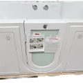 Big4two Two Seat Walk-in Bathtub With Outward Swing Door, Air + Hydro + Independent Foot Massage 36″x80″ Lh Hinge, +2x2p-fff+ Heated Seat And Back