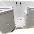 Tub4two Acrylic Walk-in Bathtub With Outward Swing Door, Air + Hydro + Independent Foot Massage 32″x60″