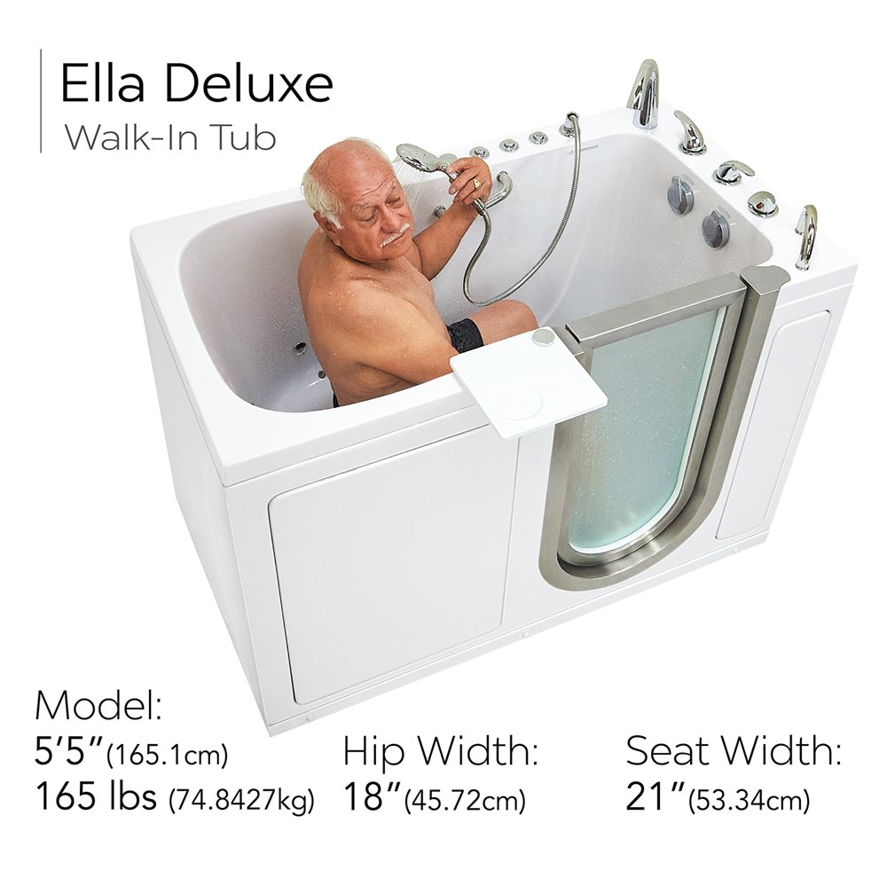 Deluxe Walk-in Tub 2023 – 30″ X 55″ (76.2cm X 140cm)