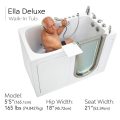 Deluxe Walk-in Tub 2023 – 30″ X 55″ (76.2cm X 140cm)