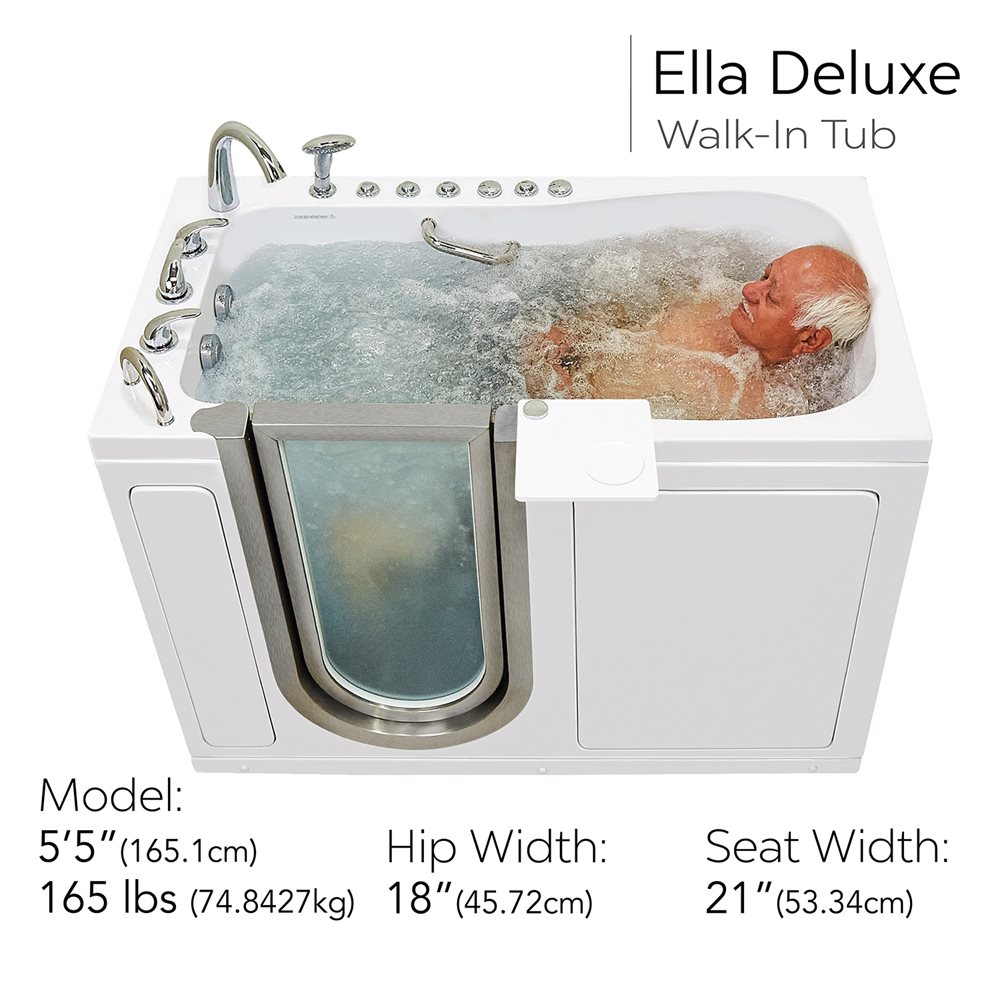 Deluxe Walk-in Tub 2023 – 30″ X 55″ (76.2cm X 140cm)