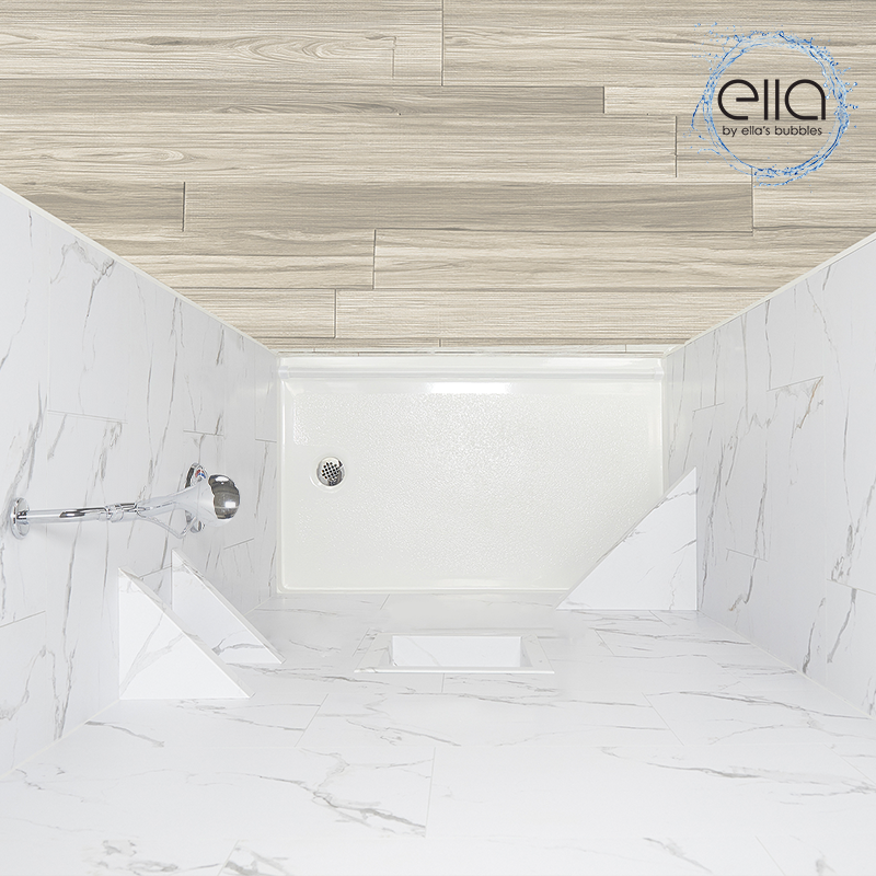 Tongue & Groove PVC Carrara Tile 25"x15" - shower bases bathtubs gallery 2 |