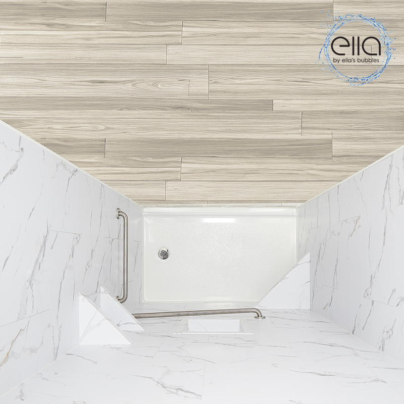 Tongue & Groove PVC Carrara Tile 25"x15" - shower bases bathtubs gallery 7 |