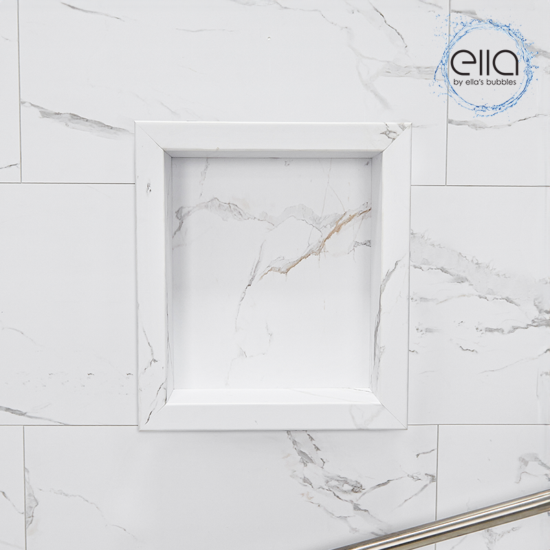 Tongue & Groove PVC Carrara Tile 25"x15" - shower bases bathtubs gallery 4 |